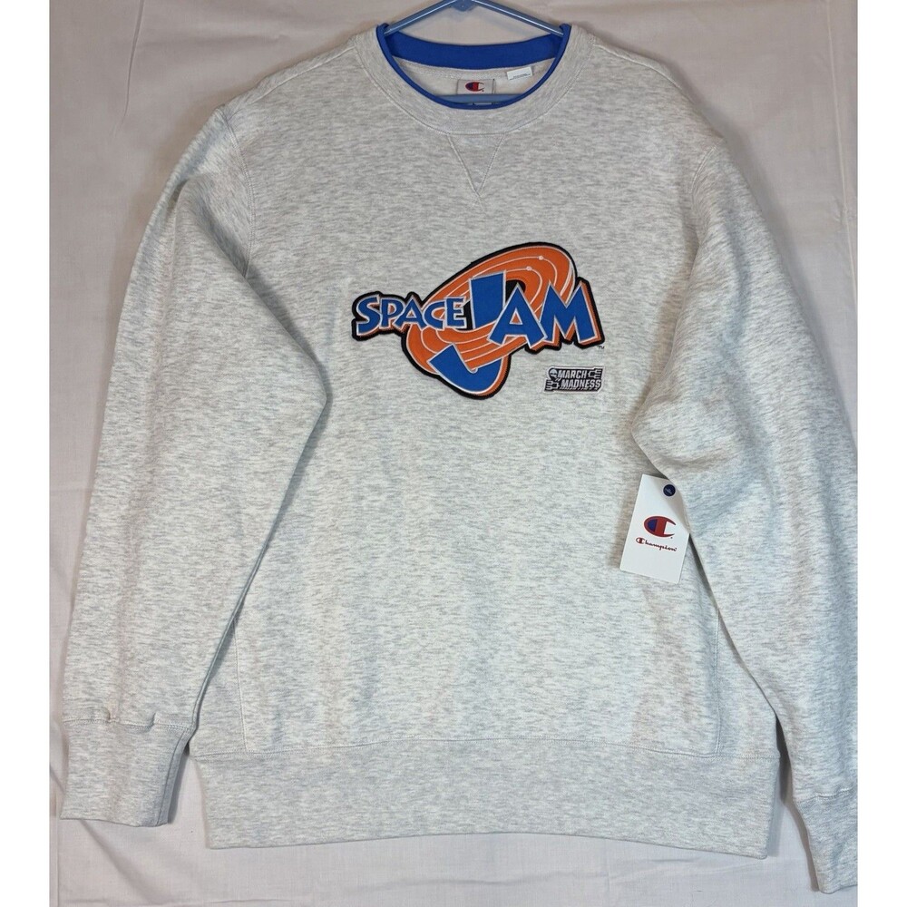 Champion Space Jam 30th Anniv Sweatshirt NCAA March Madness L/S Grey Men’s L NWT